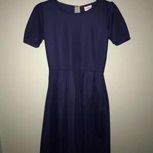 SOLD!!!! LuLaRoe Navy Blue Amelia Dress